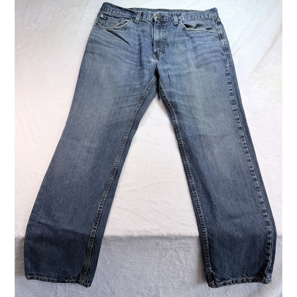 Levi's 559 Mens Relaxed Straight Fit Jeans 36X32 Blue Stretch Distressed Denim